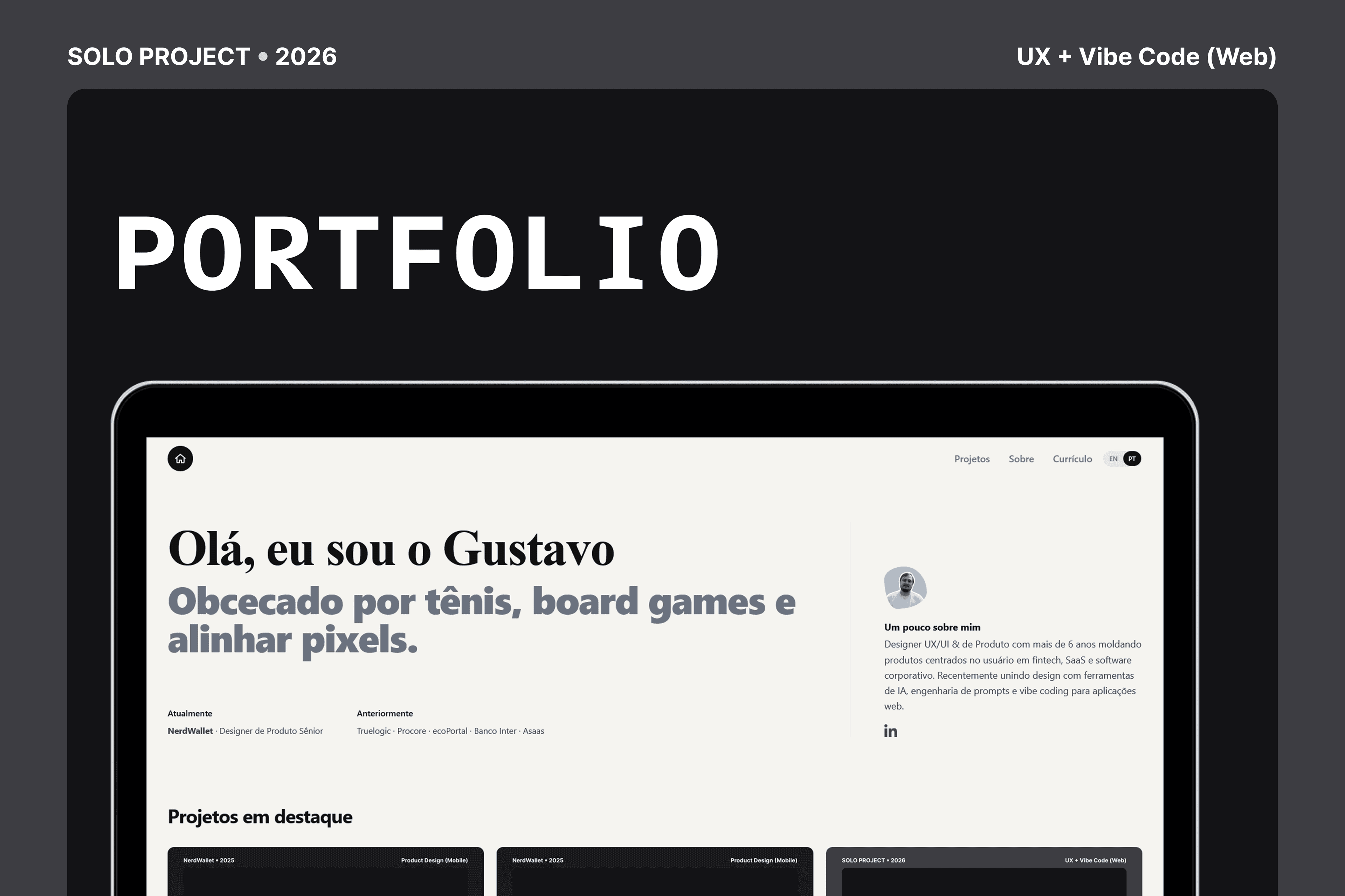 My portfolio, designed by me and built with AI